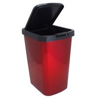 Lixeira de plástico vermelho com click 9 litros Arqplast