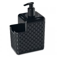 Porta detergente e esponja com bico dosador preto Arqplast