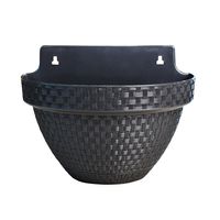 Vaso Arqplast Parede Meia Lua Rattan Preto 3Lt Rf-25818