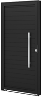 Porta Lambril Preta C/Puxador Direita 215x105 Hb