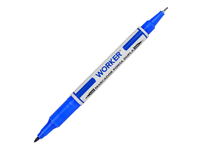 Marcador Worker Ponta Dupla Azul P/Retroprojetores