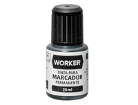 Tinta Worker P/Marcador Permanente Preto 20ml