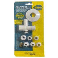 Kit Adaptador Filtro C/Registro Integrado Branco 6 Peças Blukit