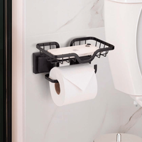 Porta Papel Higiênico E Celular Piatina Black 3m Arthi Rf-2579