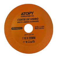 Disco Atopy Corte Vidro 110x20mm Rf-8005