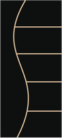 Porta Soli Madeira Duraplac Frisado Preto Mod4 210x80