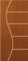 Porta Soli Madeira Duraplac Frisado Mogno Mod4 210x80
