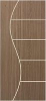 Porta Soli Madeira Duraplac Frisado Carvalho Mod4 210x70