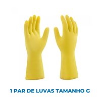 Luva Nobre Slim Latex Amarela N-01 (G) Rf-38829