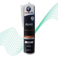 Selante Poliplas Preto Pu40 400g