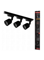 Kit Avant Trilho Elegance Preto 3x7w Amarela 3000k Biv