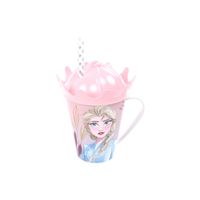 Caneca Plasútil Coroa Frozen C/Tampa 360ml Rf-013420