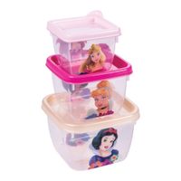 Conjunto Plasútil de Potes Conect Princesas 3 Pçs Rf-013513