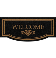 Tapete Kapazi Vinil Formas Welcome Preto 30x70cm