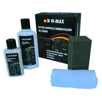 Kit para Limpeza e Hidratação de Couro com 4 Peças W-Max