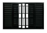 Janela Veneziana Crv Classic Plus Grade Vidro Liso Black 6F 2Fixo 150x100