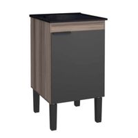 Gabinete Cozimax Madeira Flamingo C/Tanque Preto 50x50