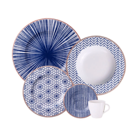 Aparelho de Jantar Tramontina Abstratta em Porcelana Decorada 30Pçs 96589/071