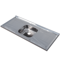 Pia de aço inox para cozinha modelo PS1200, 120x52cm