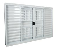 Janela Veneziana Crv Stander Grade Vidro Liso Branco 6F 2Fixo 120x100