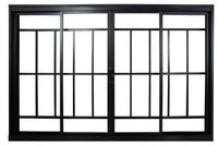 Vitro Crv Stander Correr Grade Alumínio Black 4F 2Fixo 120x100