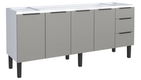 Gabinete Cozimax Aço P/Pia Jupiter Cinza 2:00