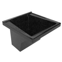 Tanque Rorato Simples Mármore Sintético Granito Pedra Preta 43.5x47.5cm