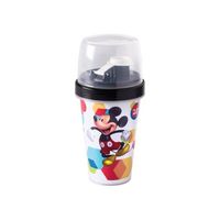 Mini Shakeira De Plástico 320ml Com Misturadot Mickey Roadster Racers Plasutil