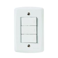 3 Interruptores Simples 10 A 250 V Tramontina Lux2 Branco 3 Interruptores Simples 10 A 250 V Tramontina Lux2 Branco