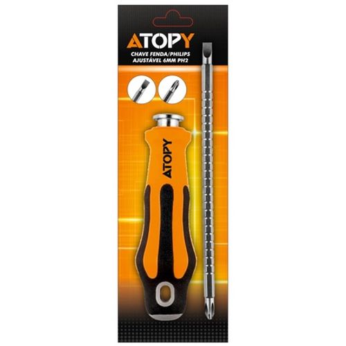 Chave De Fenda Philips Ajustável 6mm Ph2 Rf-8028